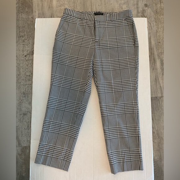 Banana Republic women’s black & white houndstooth pants size 10 - Picture 2 of 7